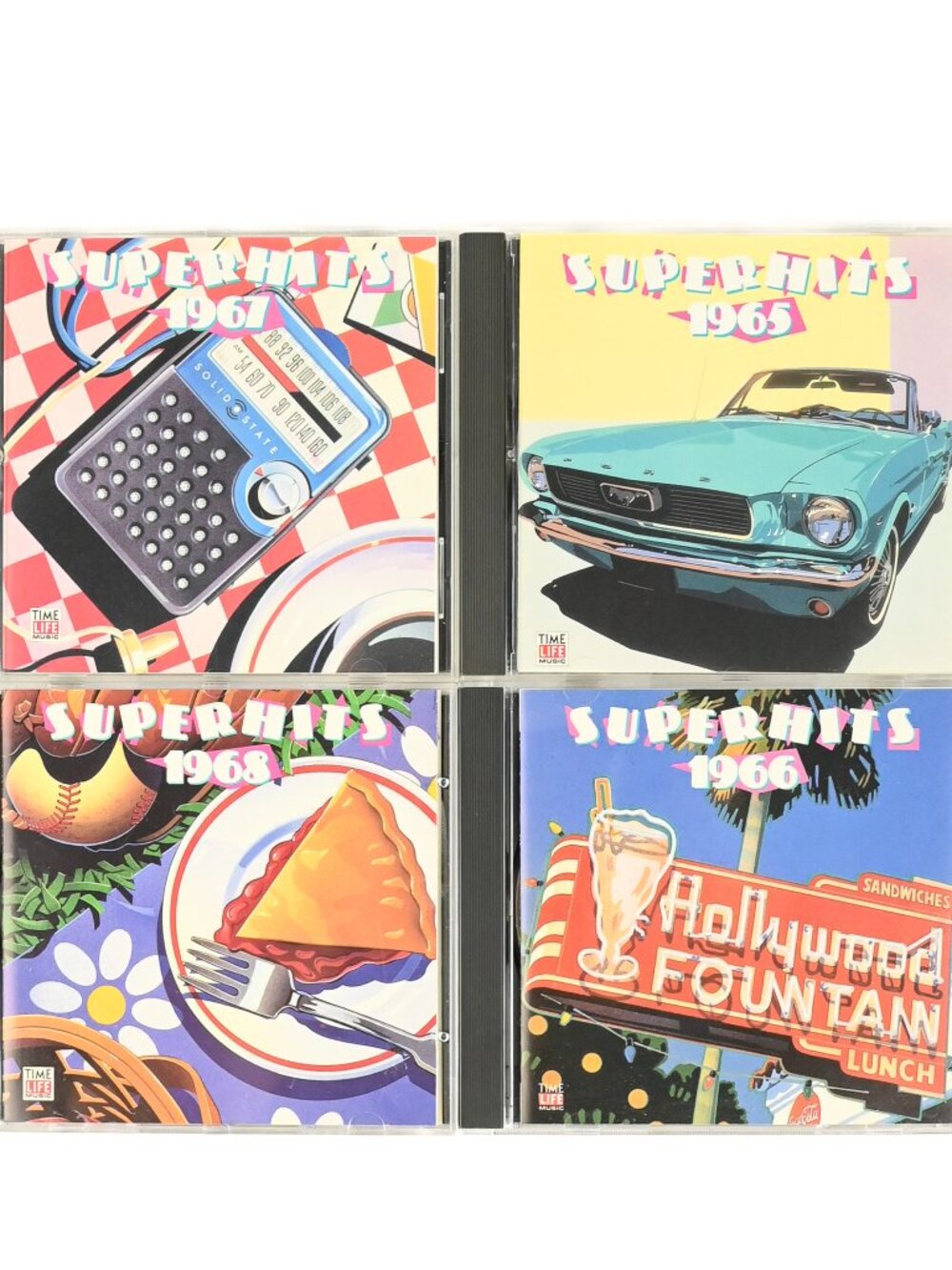 Lot of 4 Super Hits 1960s Time Life Music CDs